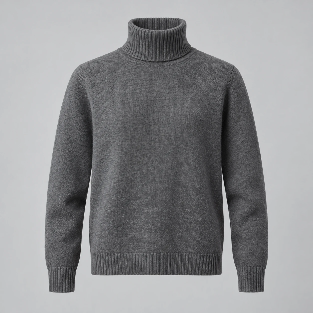 Slate Structured Turtleneck in Slate, front view